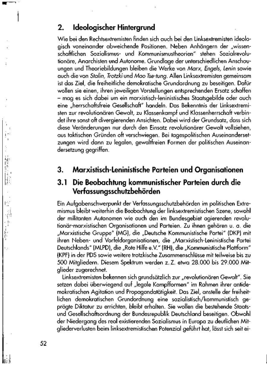 Seite 54 des Verfassungsschutzbericht 1998 Thüringen