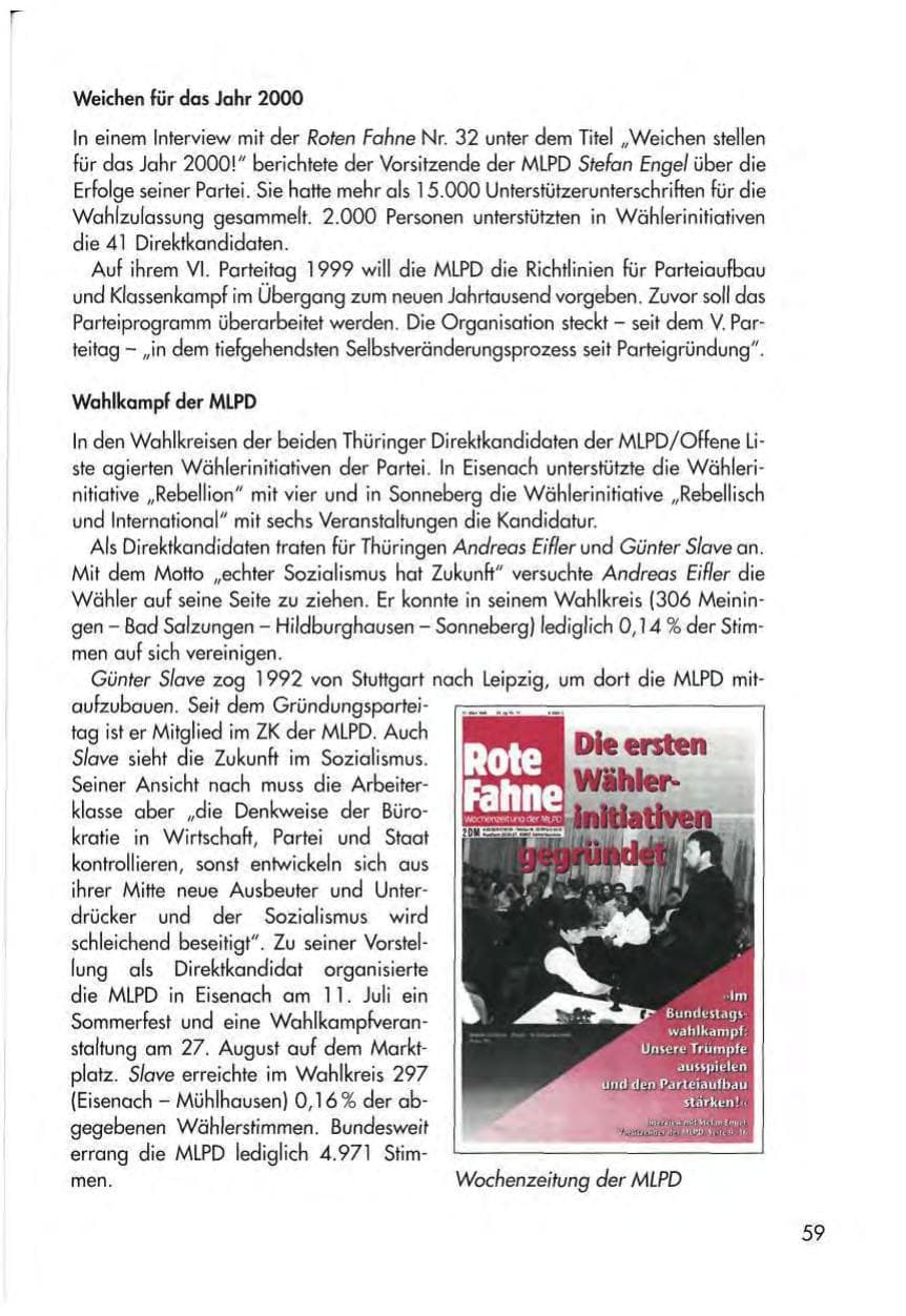 Seite 61 des Verfassungsschutzbericht 1998 Thüringen