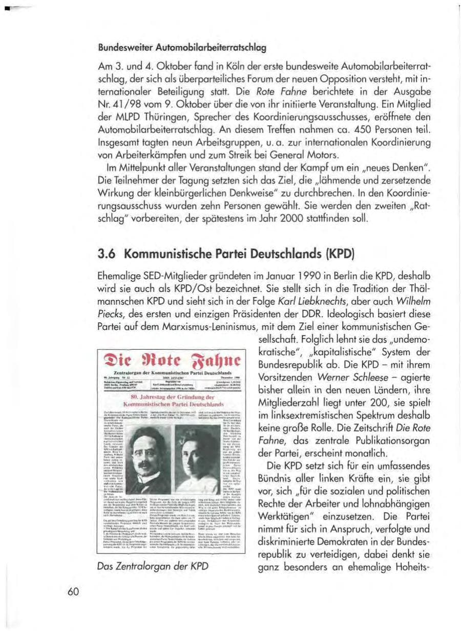 Seite 62 des Verfassungsschutzbericht 1998 Thüringen
