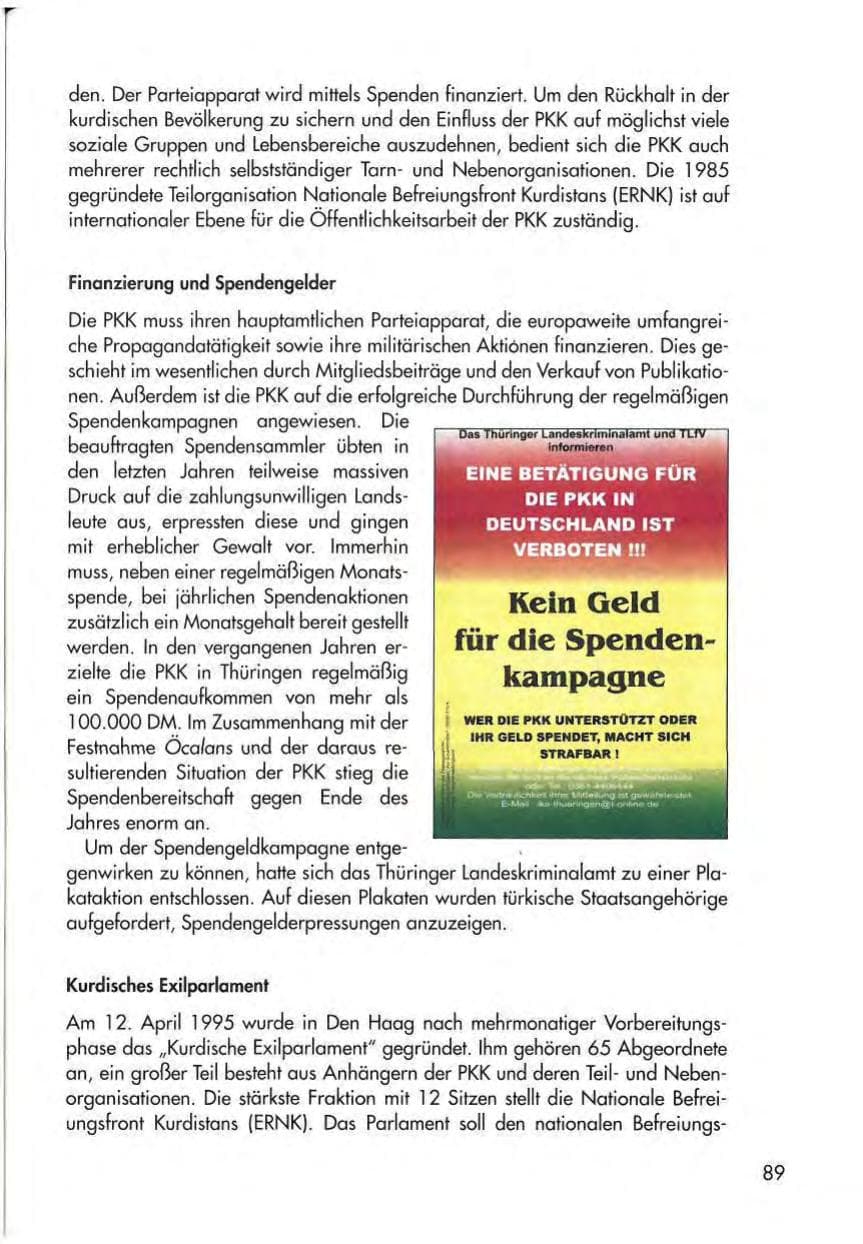Seite 91 des Verfassungsschutzbericht 1998 Thüringen