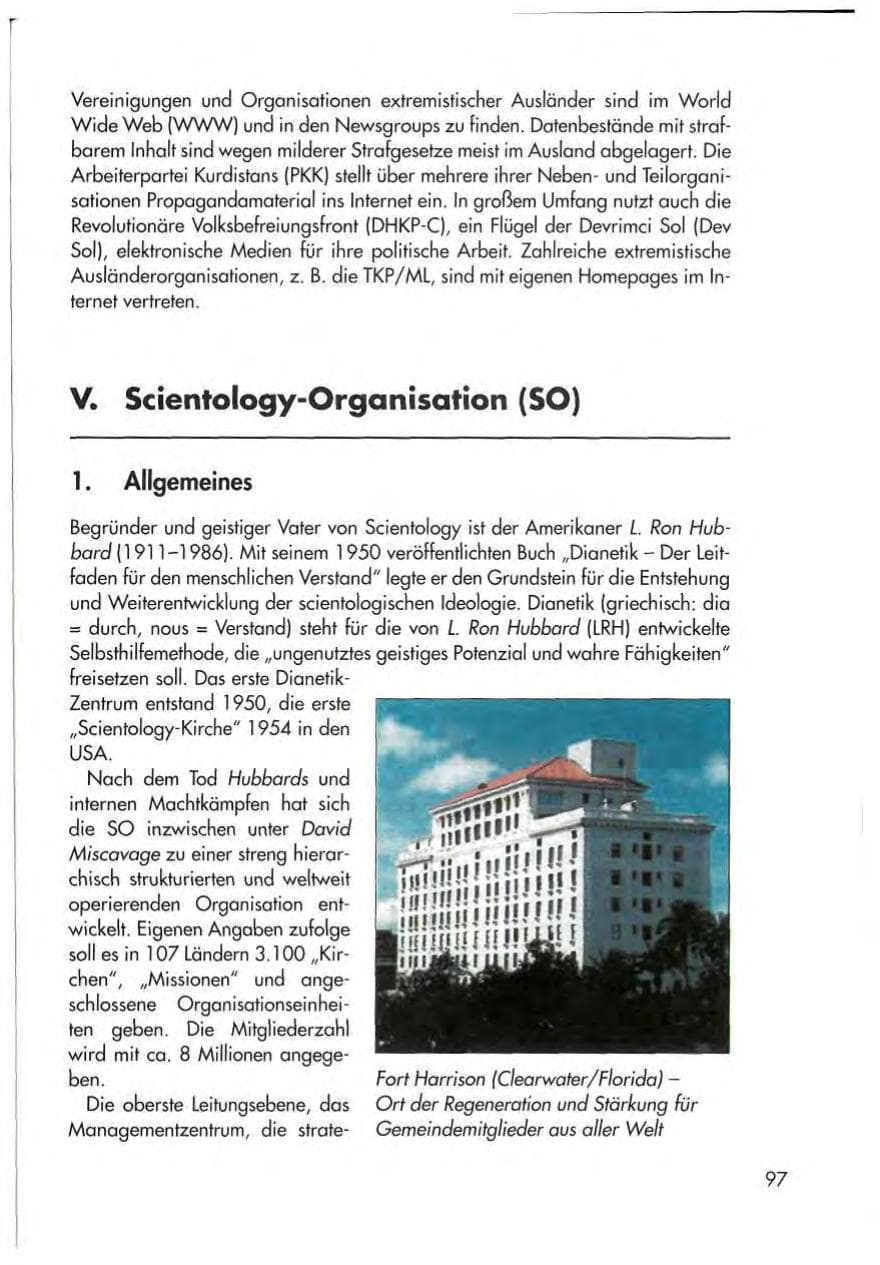 Seite 99 des Verfassungsschutzbericht 1998 Thüringen