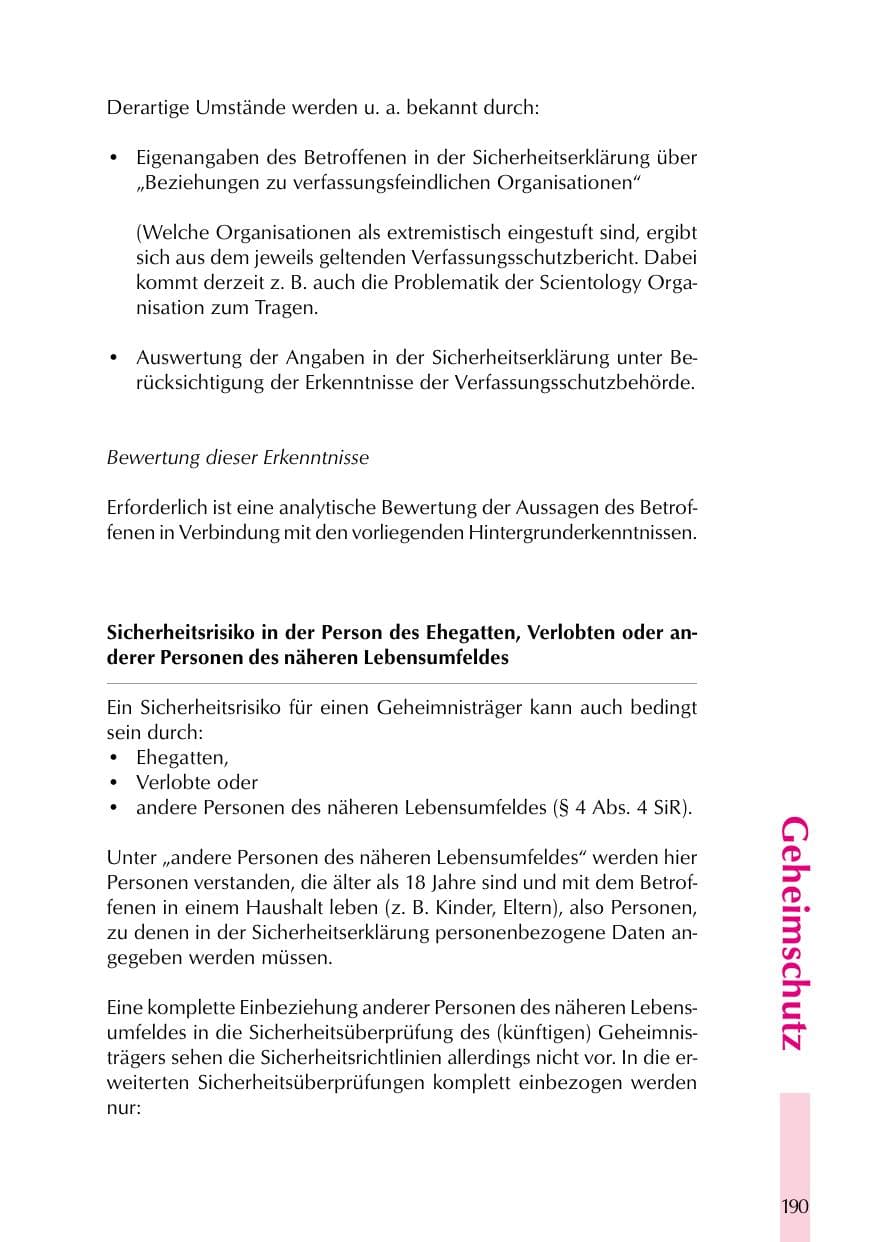 Seite 190 des Verfassungsschutzbericht 1999 Thüringen