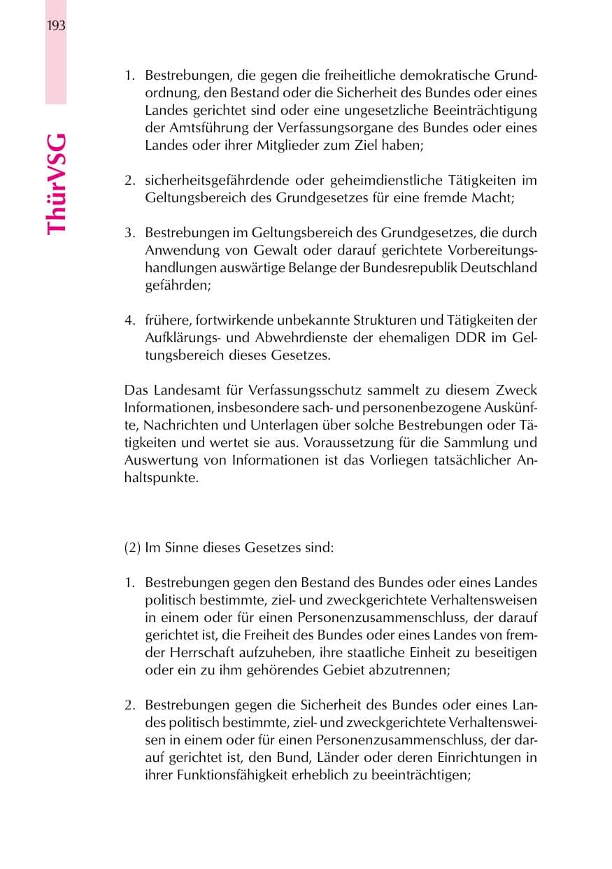Seite 193 des Verfassungsschutzbericht 1999 Thüringen