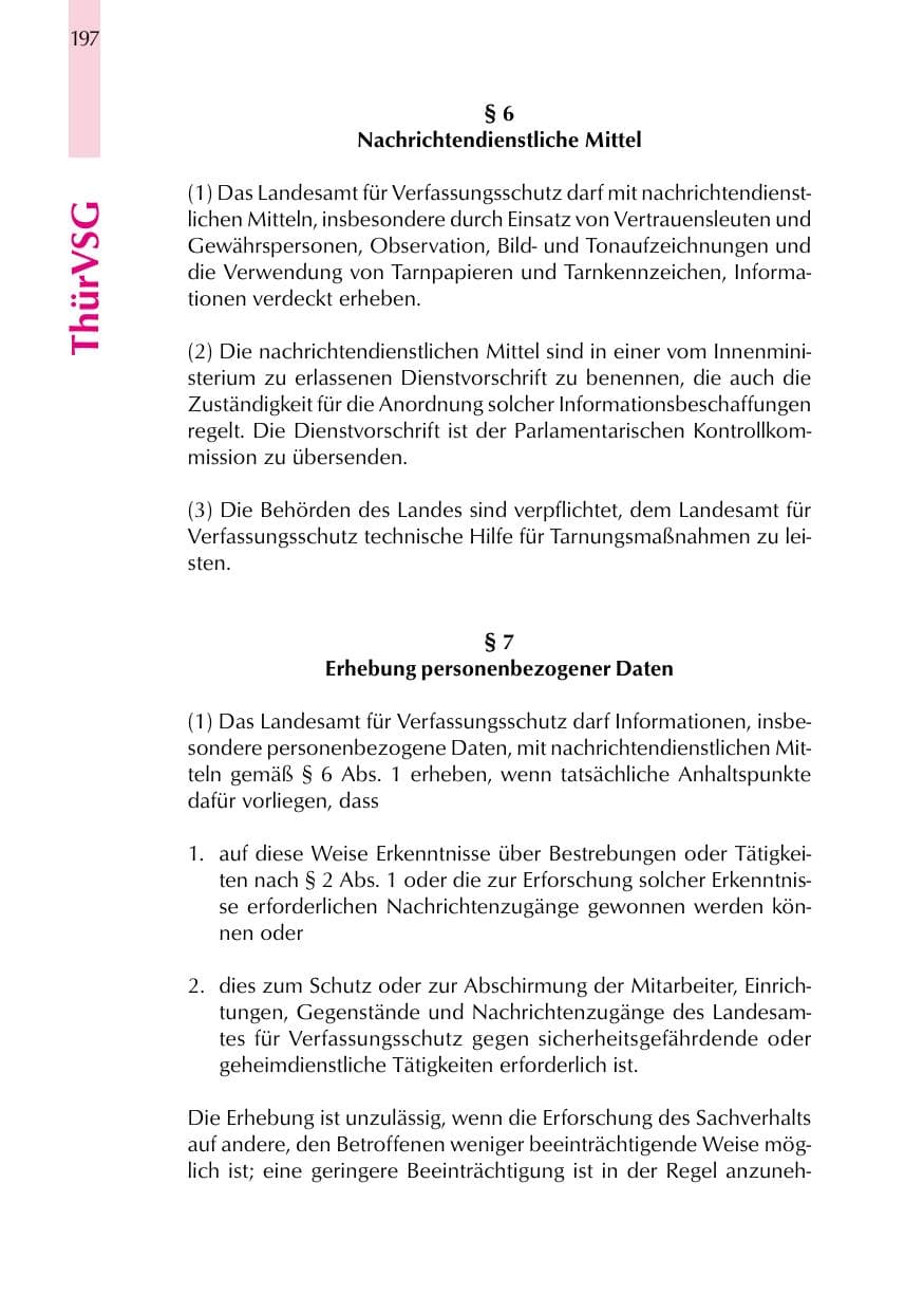 Seite 197 des Verfassungsschutzbericht 1999 Thüringen