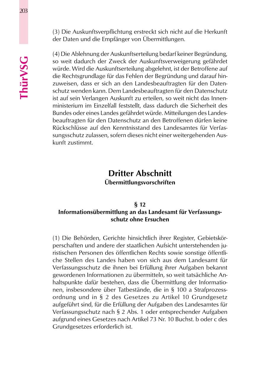 Seite 203 des Verfassungsschutzbericht 1999 Thüringen