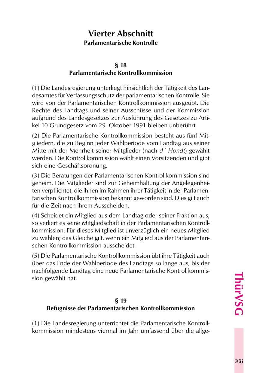 Seite 208 des Verfassungsschutzbericht 1999 Thüringen