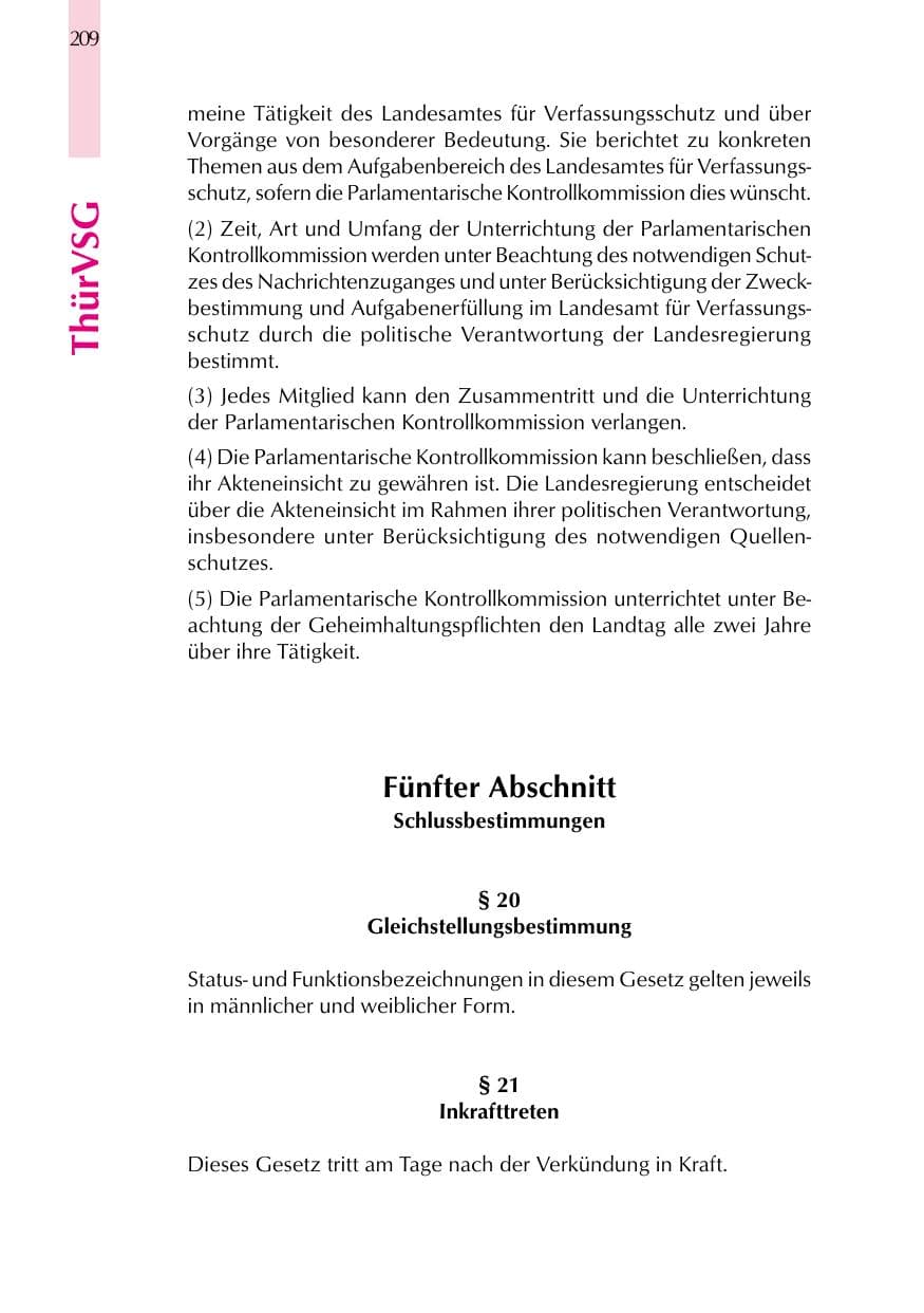 Seite 209 des Verfassungsschutzbericht 1999 Thüringen