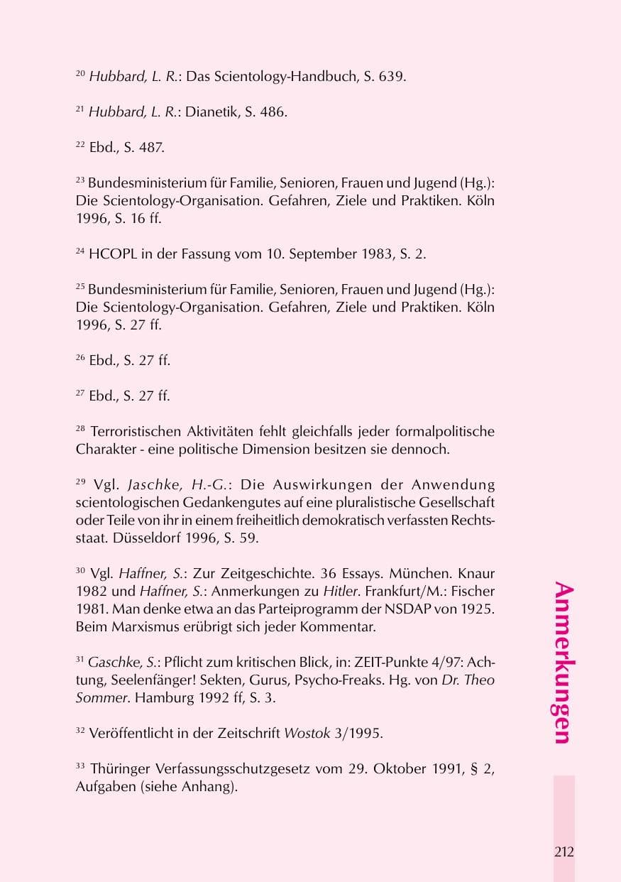 Seite 212 des Verfassungsschutzbericht 1999 Thüringen