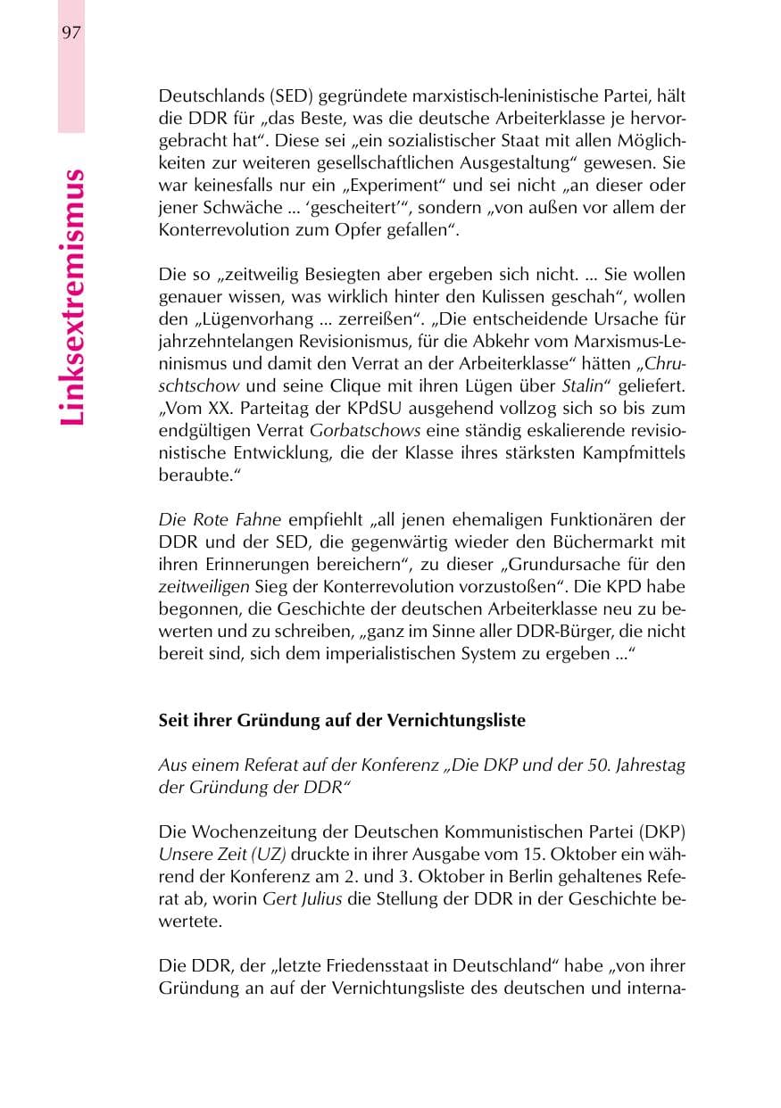 Seite 97 des Verfassungsschutzbericht 1999 Thüringen