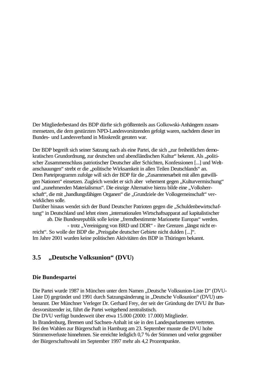 Seite 23 des Verfassungsschutzbericht 2001 Thüringen