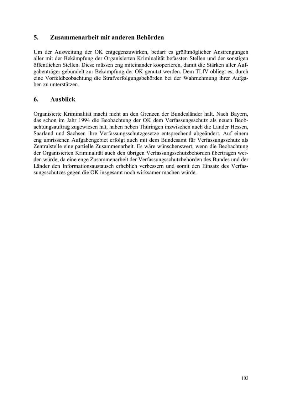 Seite 103 des Verfassungsschutzbericht 2003 Thüringen