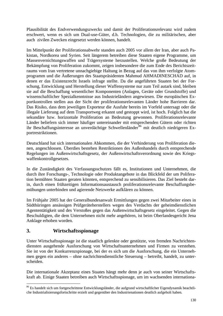 Seite 131 des Verfassungsschutzbericht 2005 Thüringen