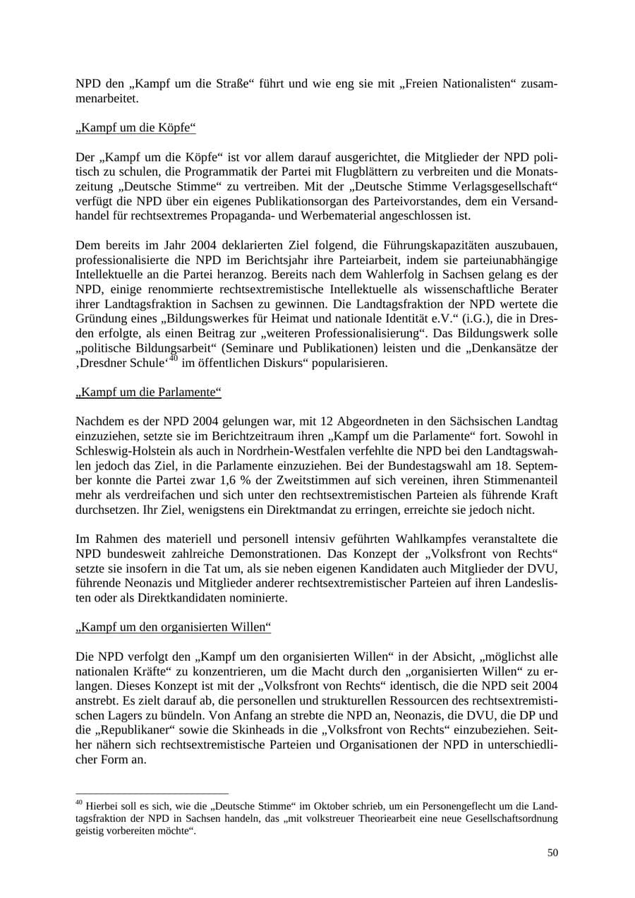Seite 51 des Verfassungsschutzbericht 2005 Thüringen