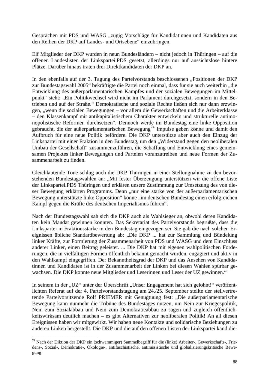 Seite 89 des Verfassungsschutzbericht 2005 Thüringen