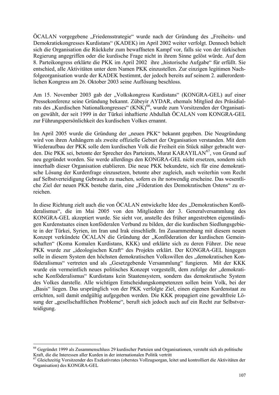 Seite 107 des Verfassungsschutzbericht 2006 Thüringen