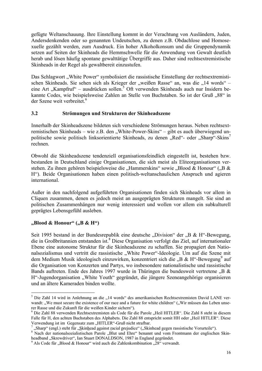 Seite 16 des Verfassungsschutzbericht 2006 Thüringen