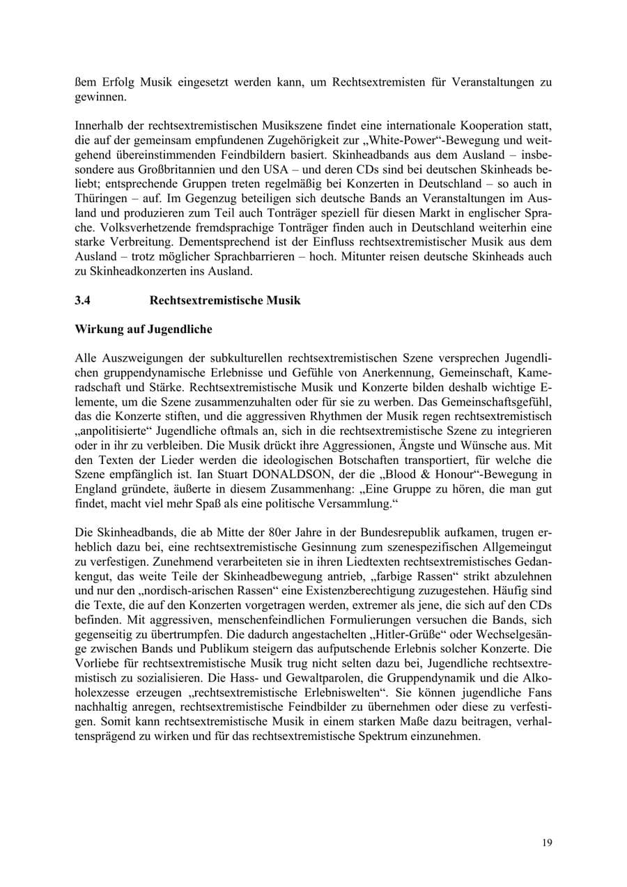 Seite 19 des Verfassungsschutzbericht 2006 Thüringen