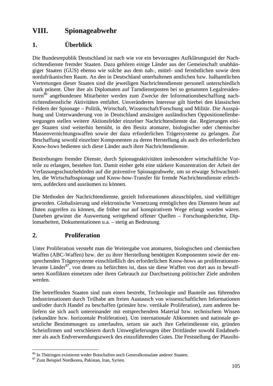 Seite 105 des Verfassungsschutzbericht 2007 Thüringen