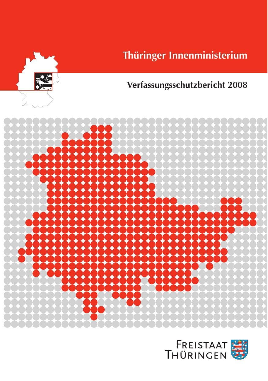 Seite 1 des Verfassungsschutzbericht 2008 Thüringen