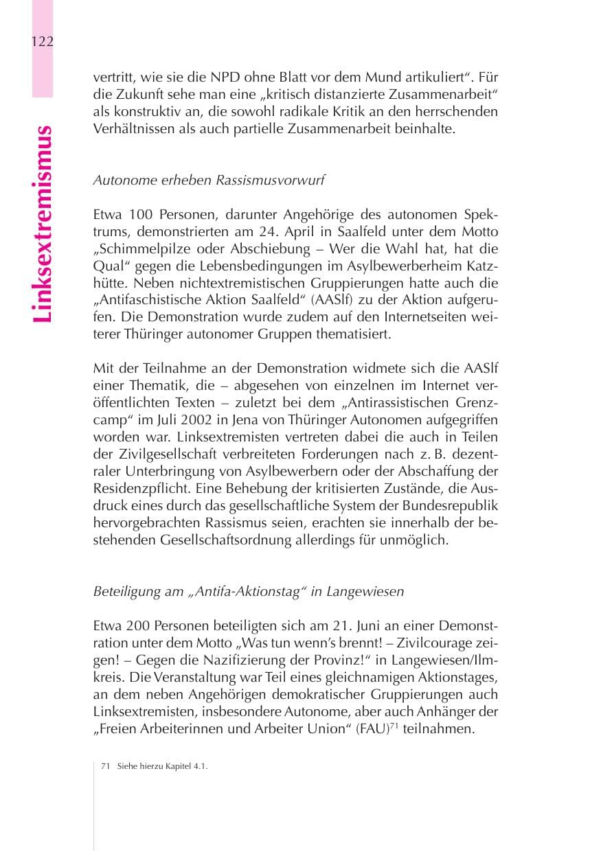 Seite 123 des Verfassungsschutzbericht 2008 Thüringen