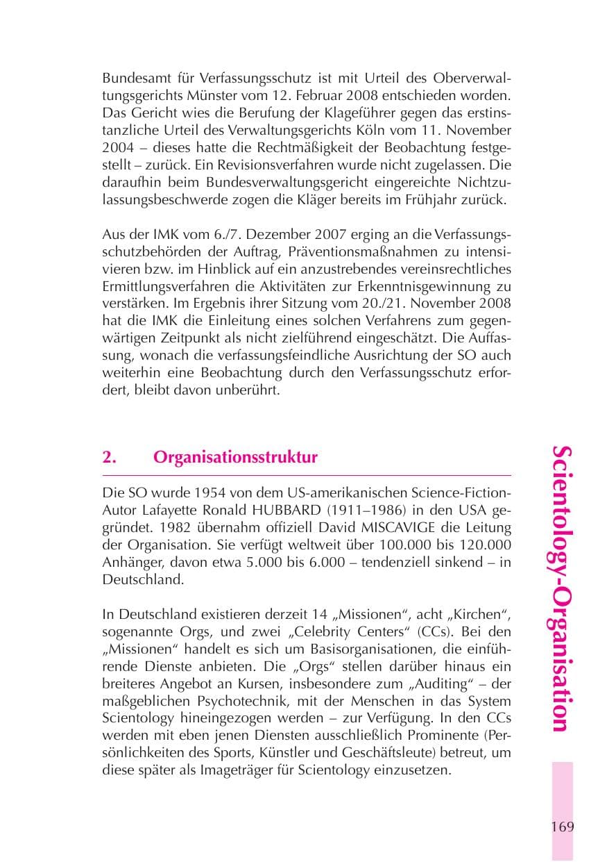 Seite 170 des Verfassungsschutzbericht 2008 Thüringen
