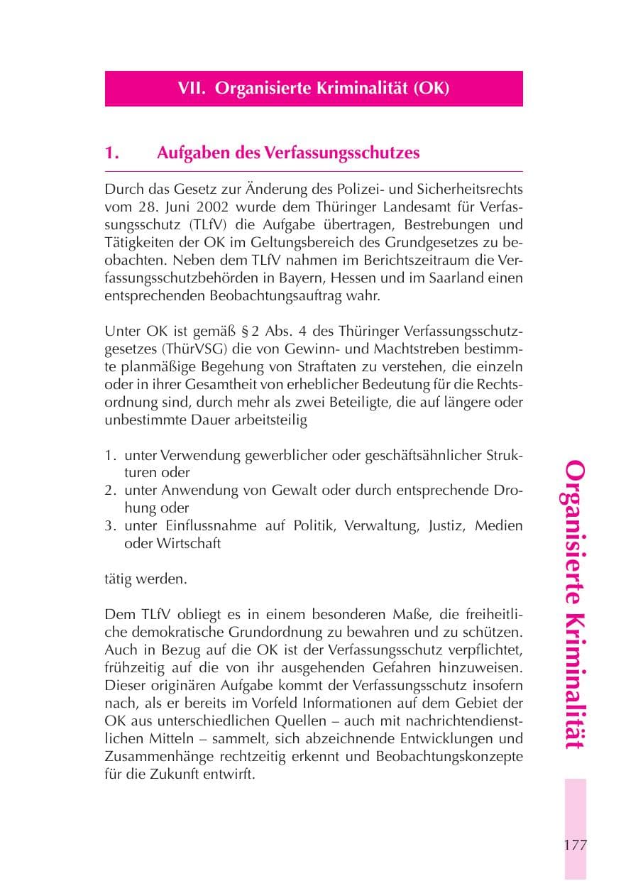 Seite 178 des Verfassungsschutzbericht 2008 Thüringen
