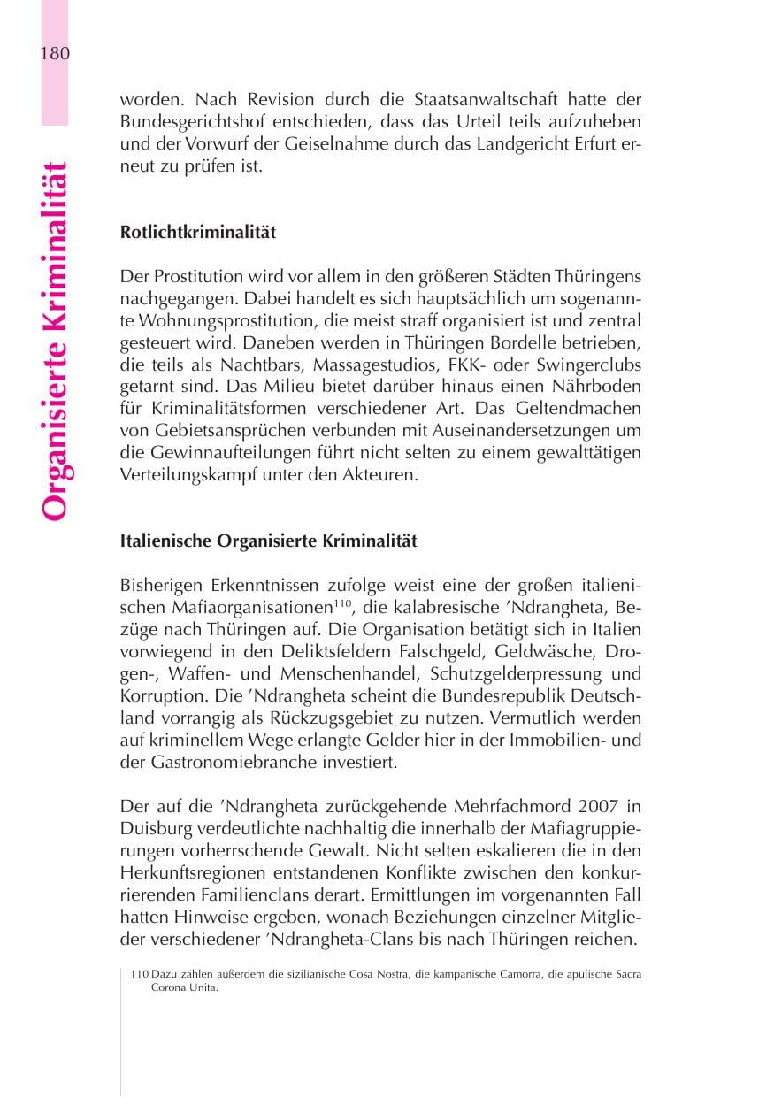 Seite 181 des Verfassungsschutzbericht 2008 Thüringen
