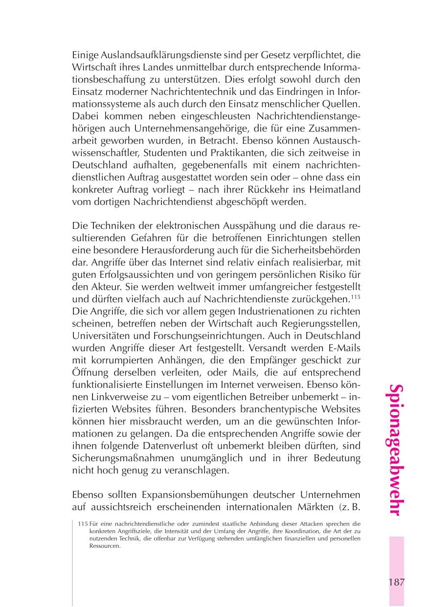 Seite 188 des Verfassungsschutzbericht 2008 Thüringen
