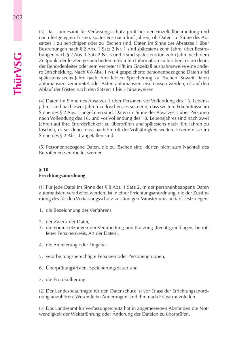 Seite 203 des Verfassungsschutzbericht 2008 Thüringen