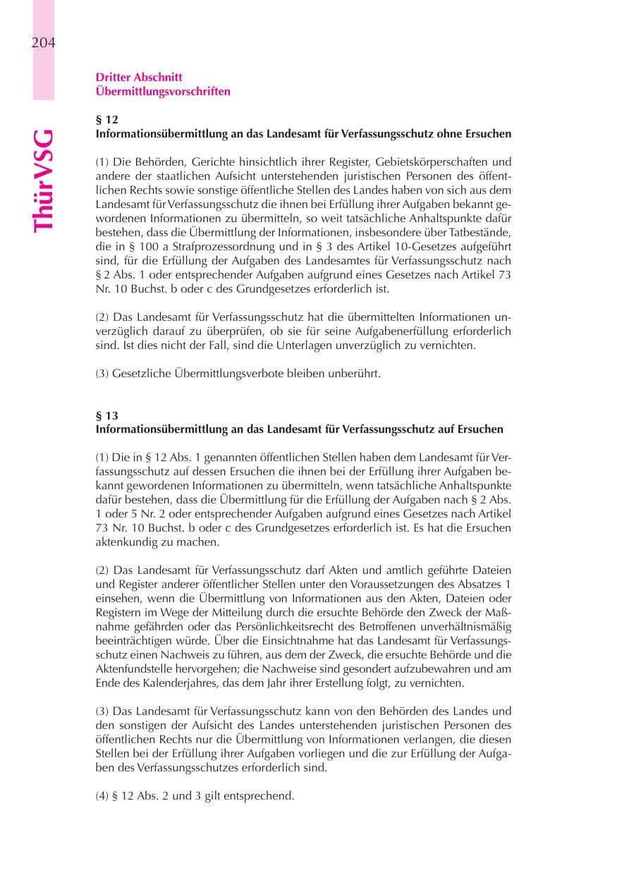 Seite 205 des Verfassungsschutzbericht 2008 Thüringen