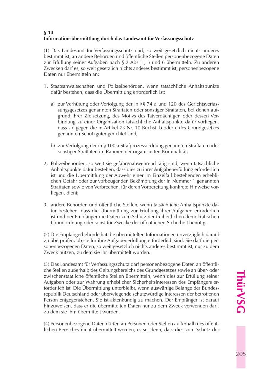 Seite 206 des Verfassungsschutzbericht 2008 Thüringen