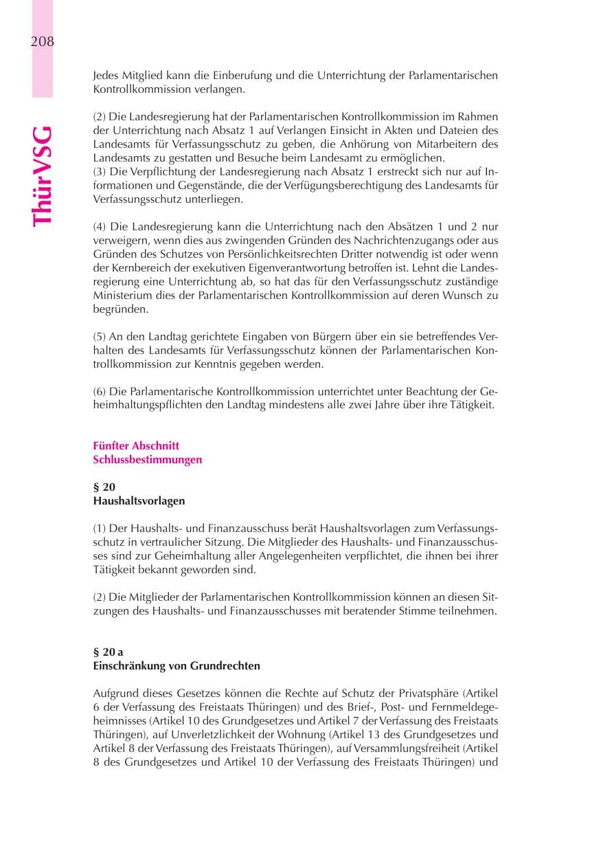Seite 209 des Verfassungsschutzbericht 2008 Thüringen