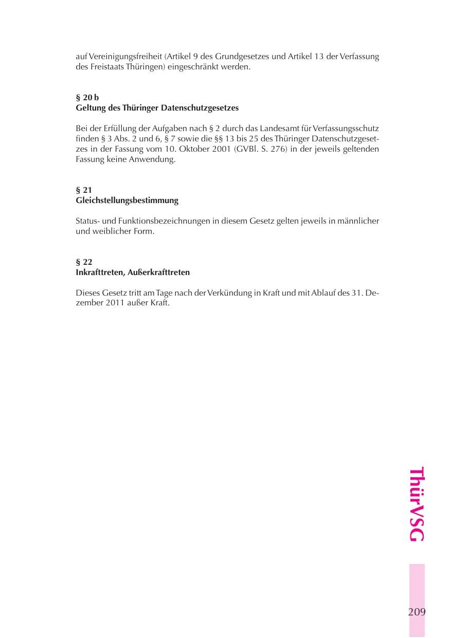 Seite 210 des Verfassungsschutzbericht 2008 Thüringen