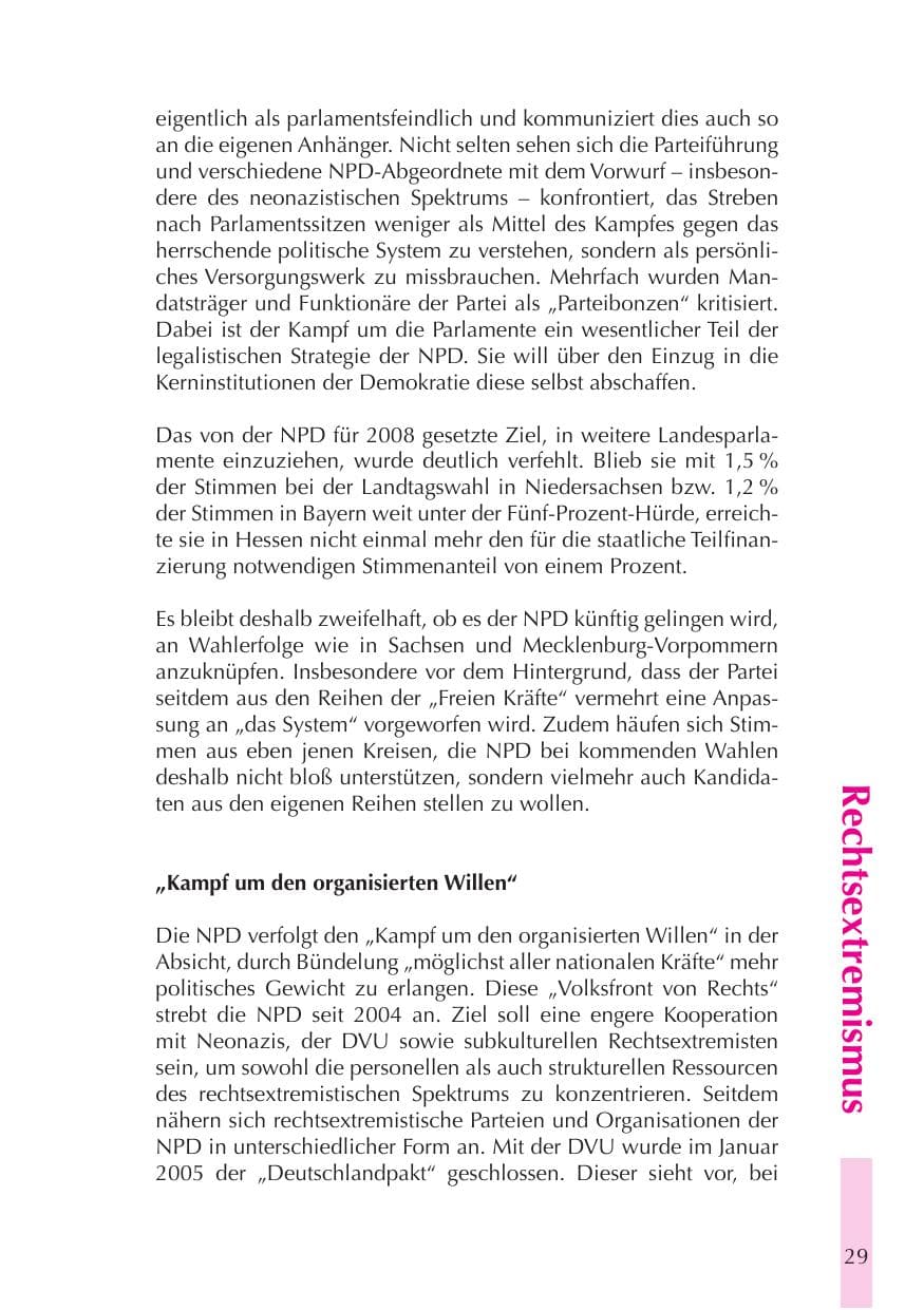 Seite 30 des Verfassungsschutzbericht 2008 Thüringen