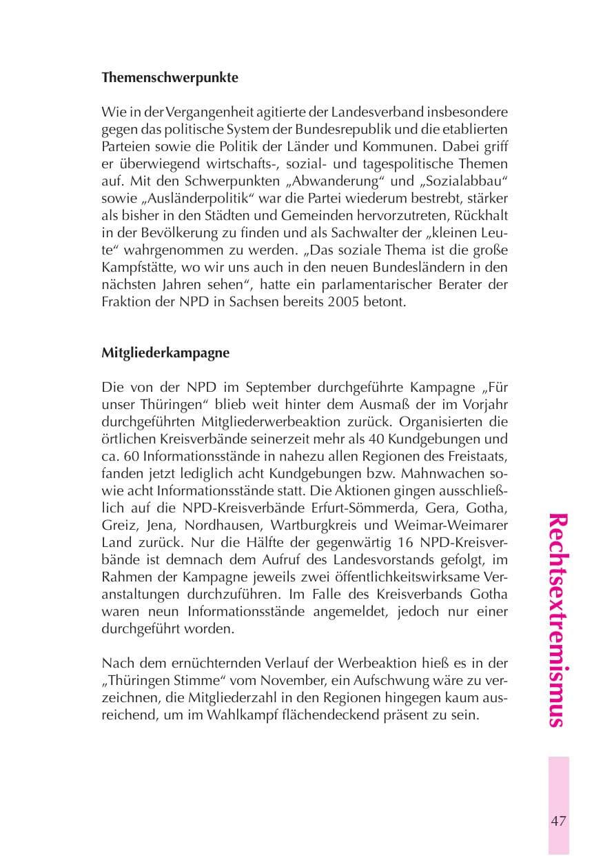 Seite 48 des Verfassungsschutzbericht 2008 Thüringen