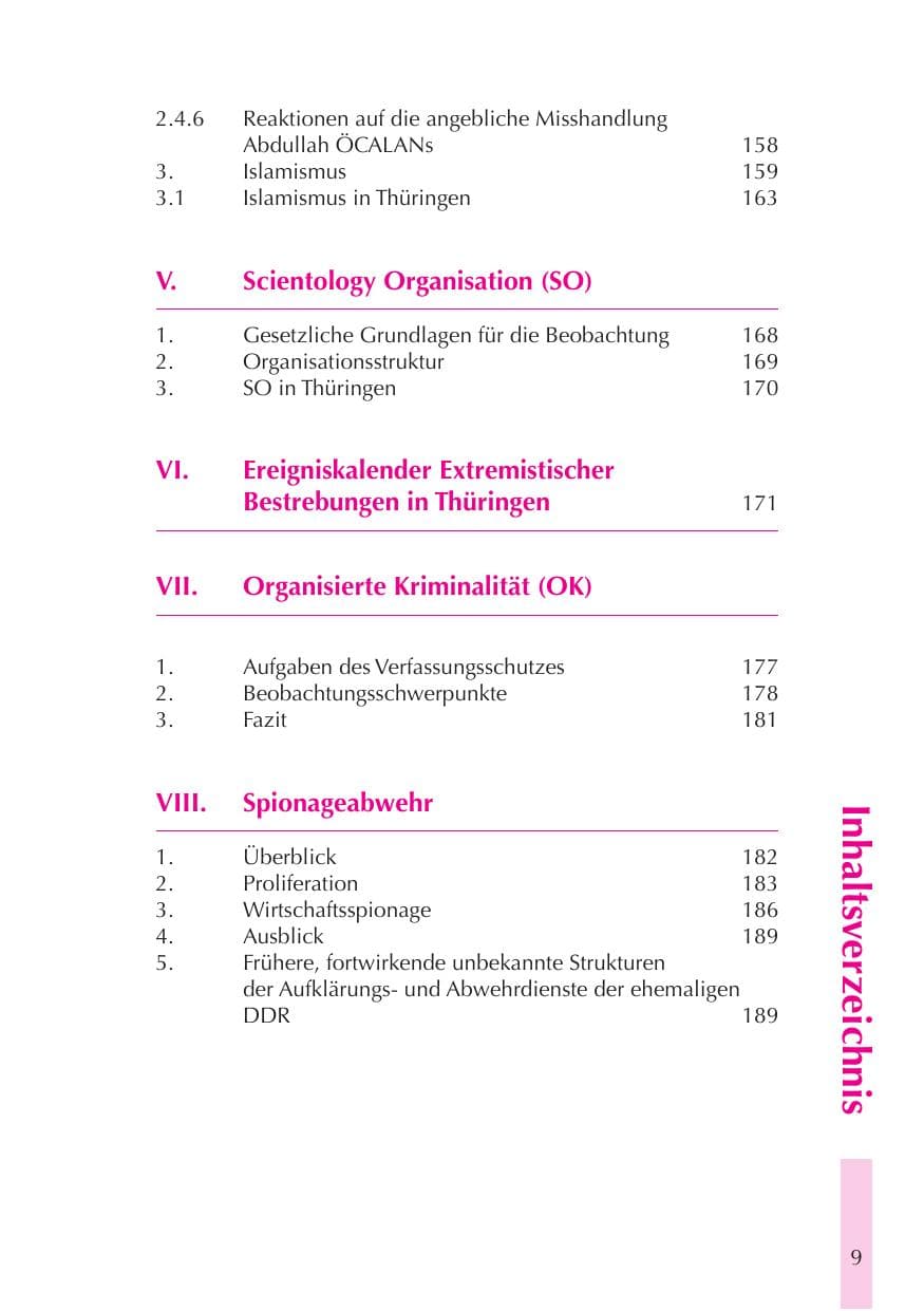 Seite 10 des Verfassungsschutzbericht 2008 Thüringen