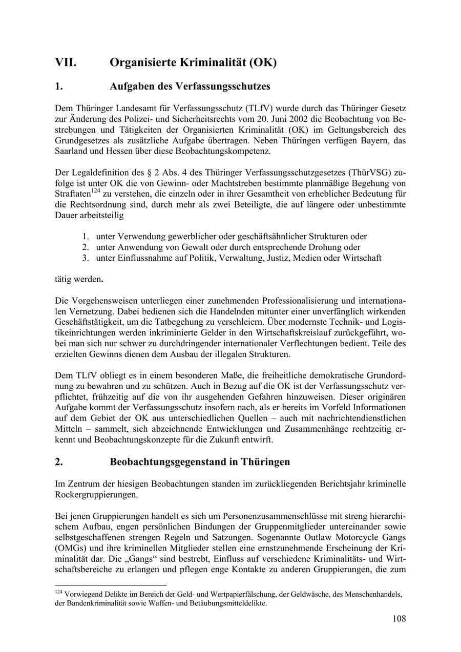 Seite 109 des Verfassungsschutzbericht 2009 Thüringen