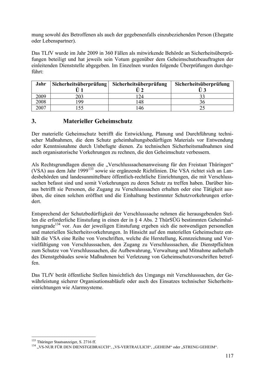Seite 118 des Verfassungsschutzbericht 2009 Thüringen