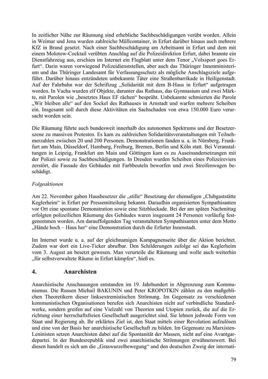 Seite 80 des Verfassungsschutzbericht 2009 Thüringen