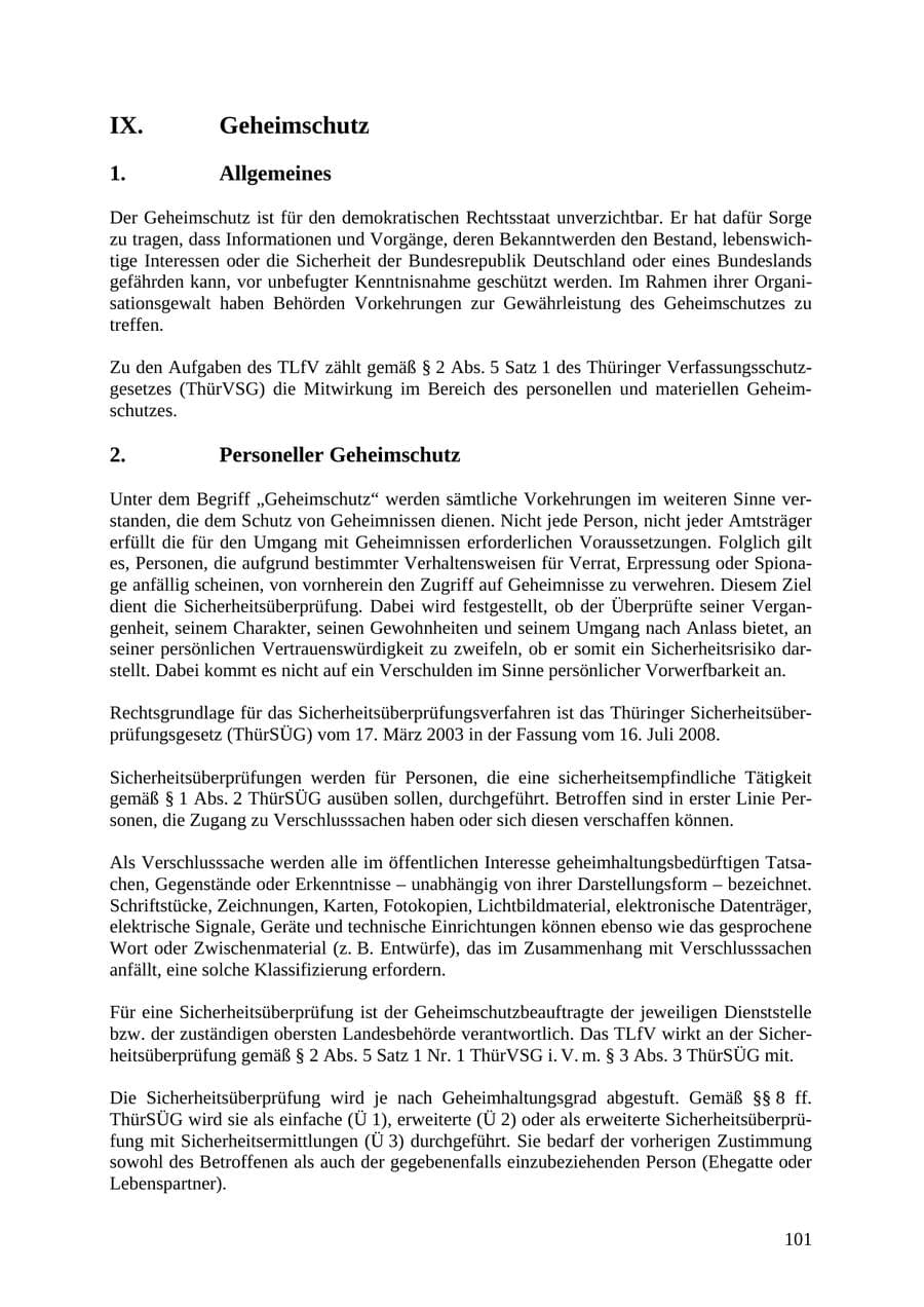 Seite 102 des Verfassungsschutzbericht 2010 Thüringen