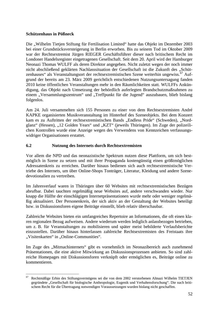 Seite 53 des Verfassungsschutzbericht 2010 Thüringen