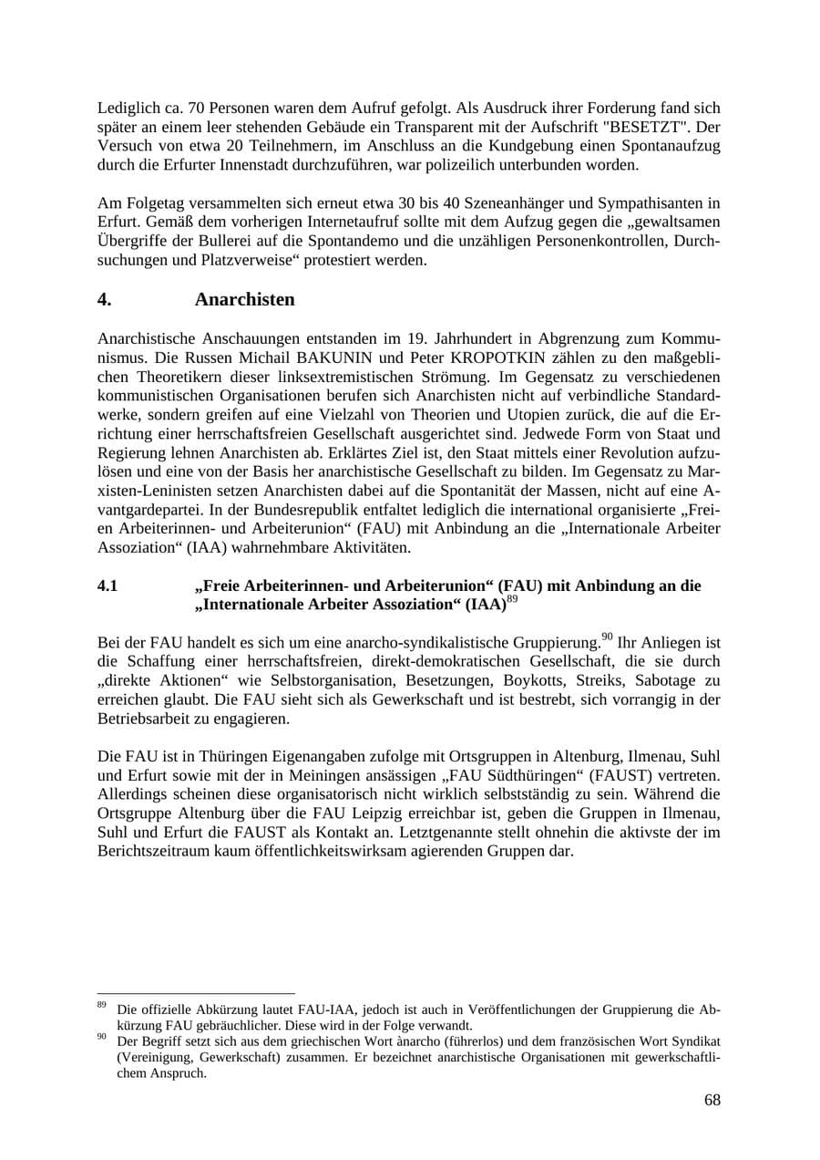 Seite 69 des Verfassungsschutzbericht 2010 Thüringen
