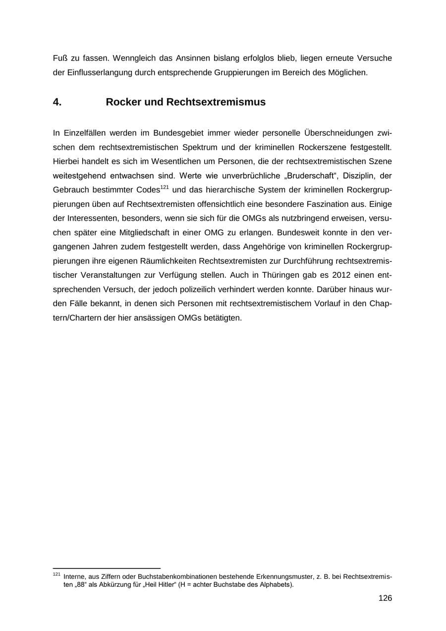 Seite 126 des Verfassungsschutzbericht 2012 Thüringen