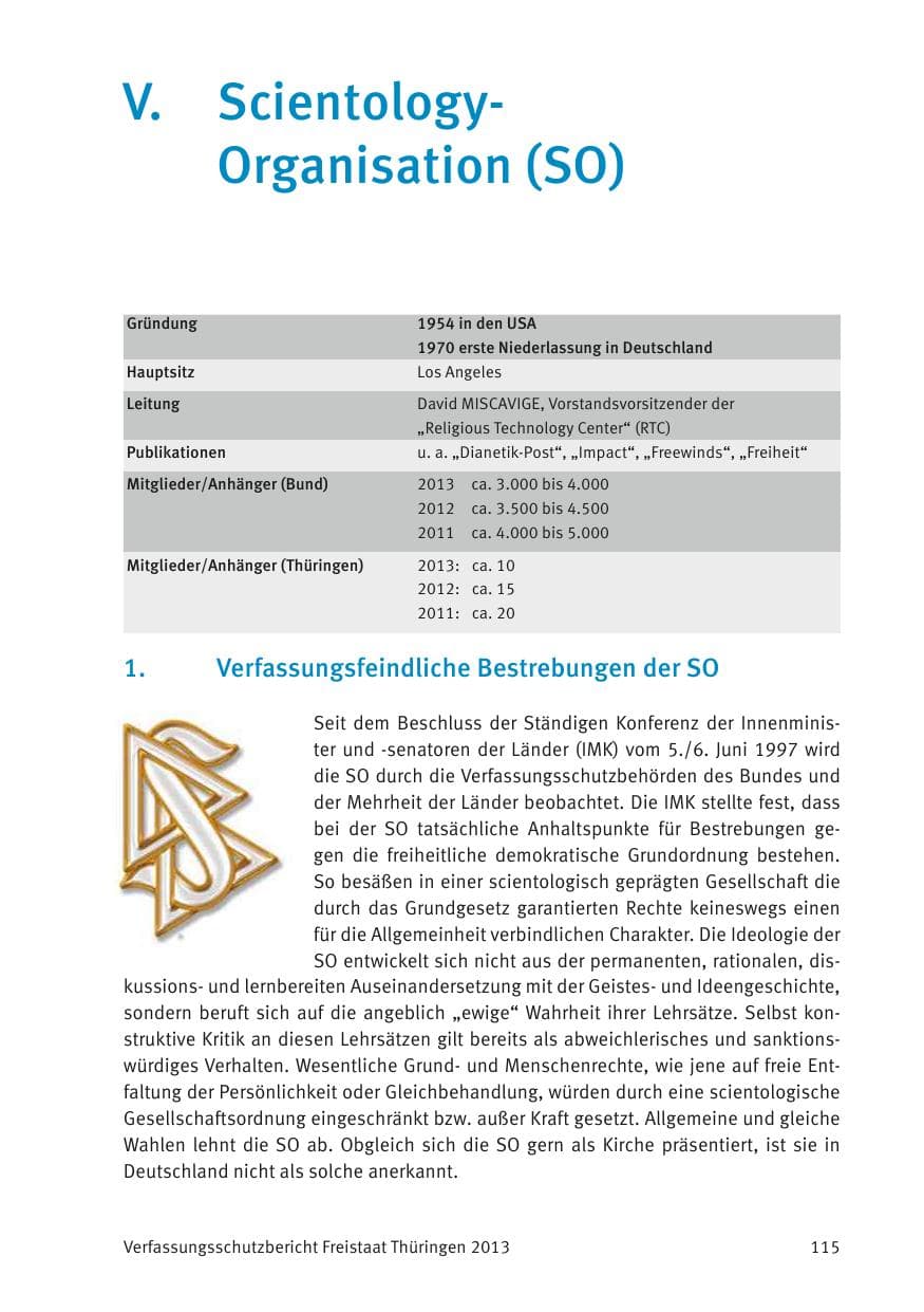 Seite 117 des Verfassungsschutzbericht 2013 Thüringen