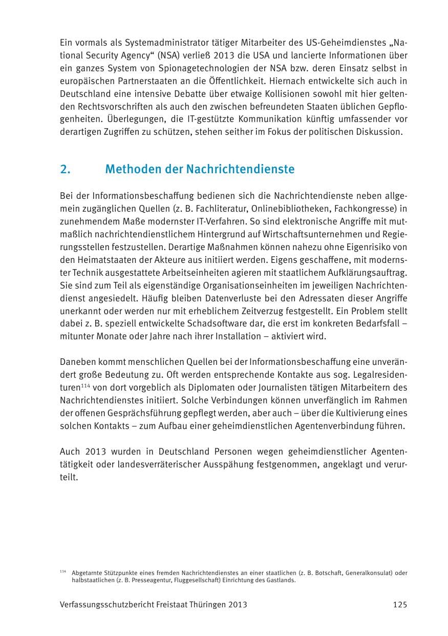 Seite 127 des Verfassungsschutzbericht 2013 Thüringen