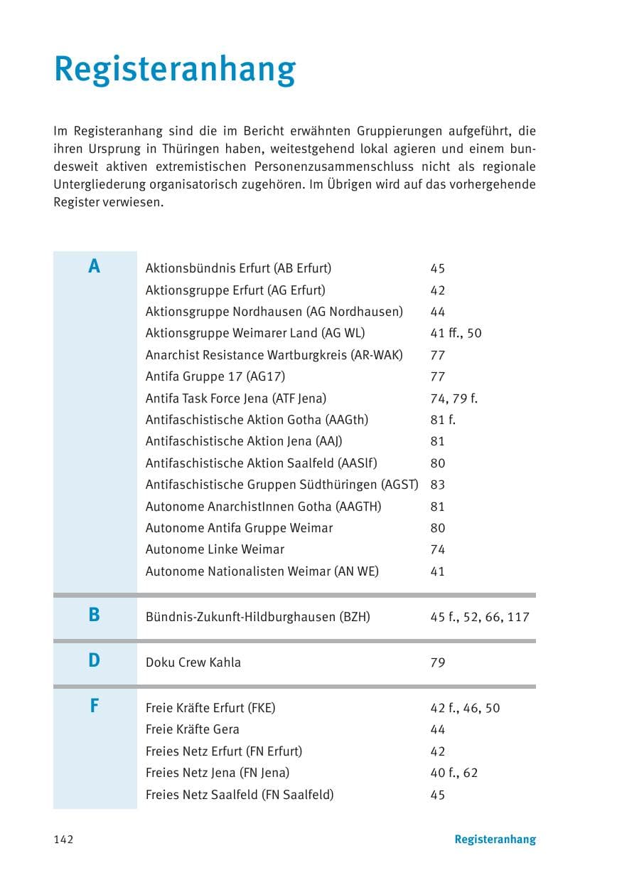 Seite 144 des Verfassungsschutzbericht 2013 Thüringen