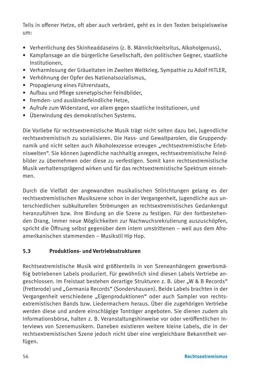 Seite 58 des Verfassungsschutzbericht 2013 Thüringen