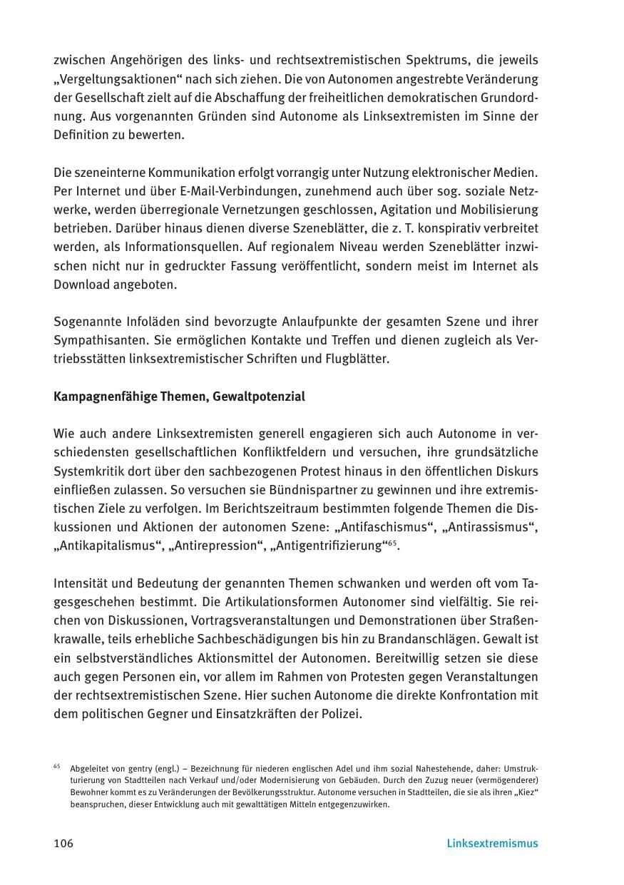 Seite 108 des Verfassungsschutzbericht 2015 Thüringen