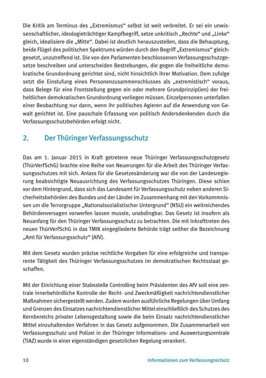 Seite 12 des Verfassungsschutzbericht 2015 Thüringen