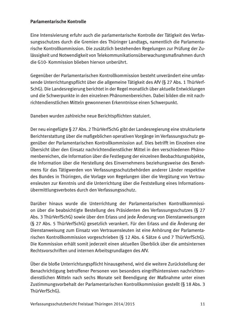 Seite 13 des Verfassungsschutzbericht 2015 Thüringen